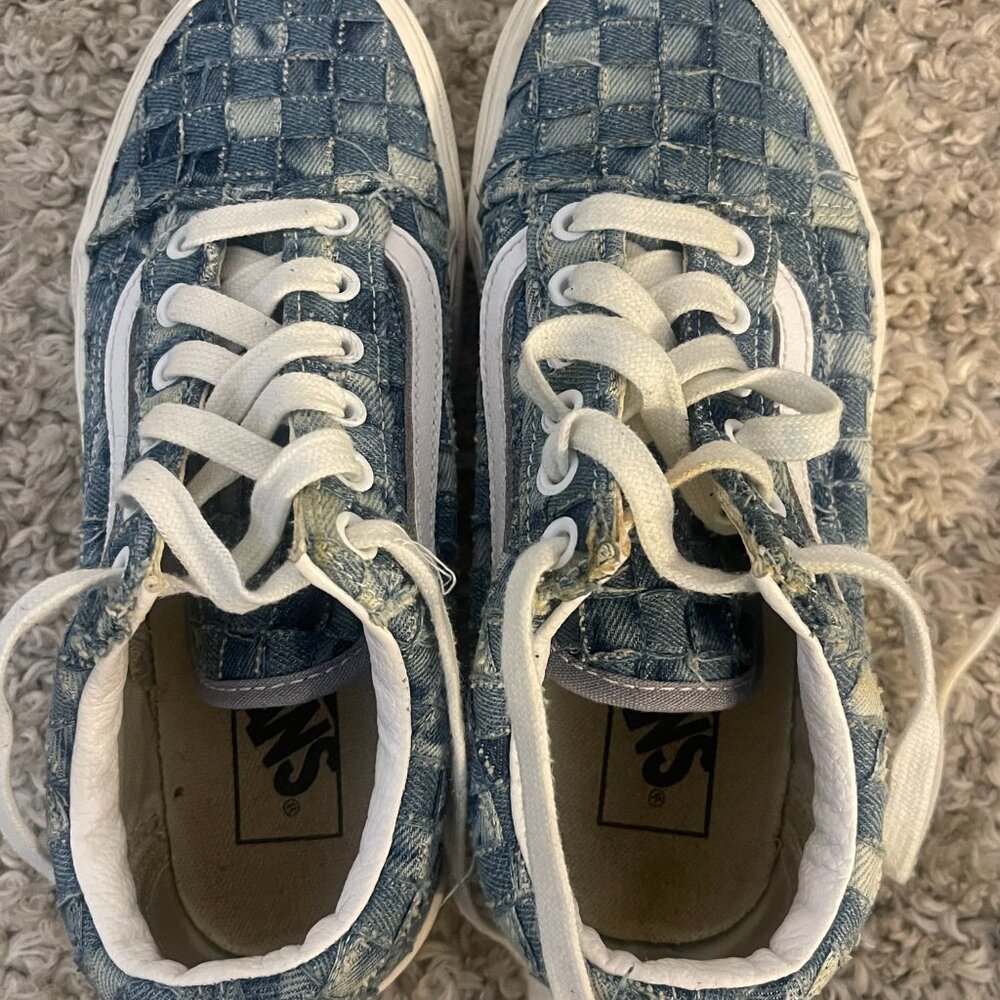 Vans Old Skool Platform Patchwork Denim Sneakers … - image 7